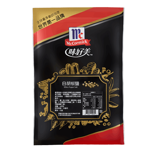 味好美白胡椒鹽 600g