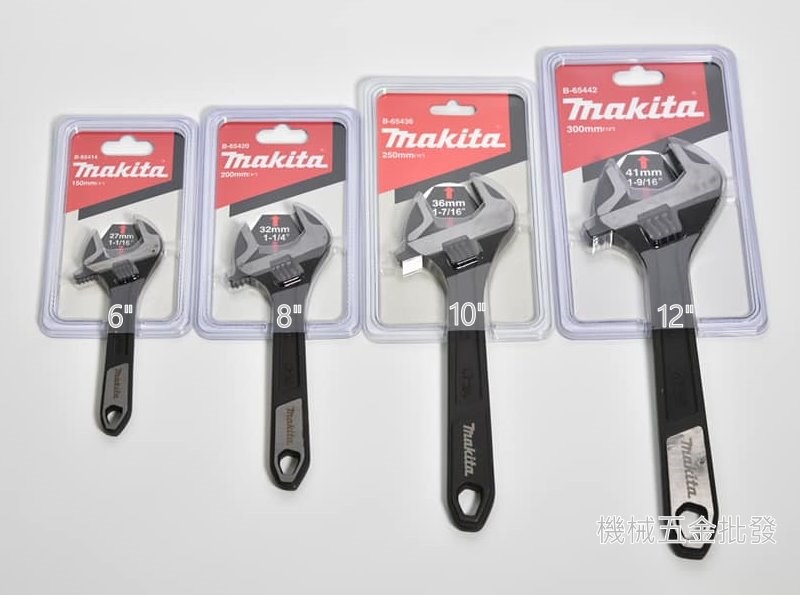 makita {牧田} 6"、8"、10"、12" 活動扳手 附刻度 ,電動工具