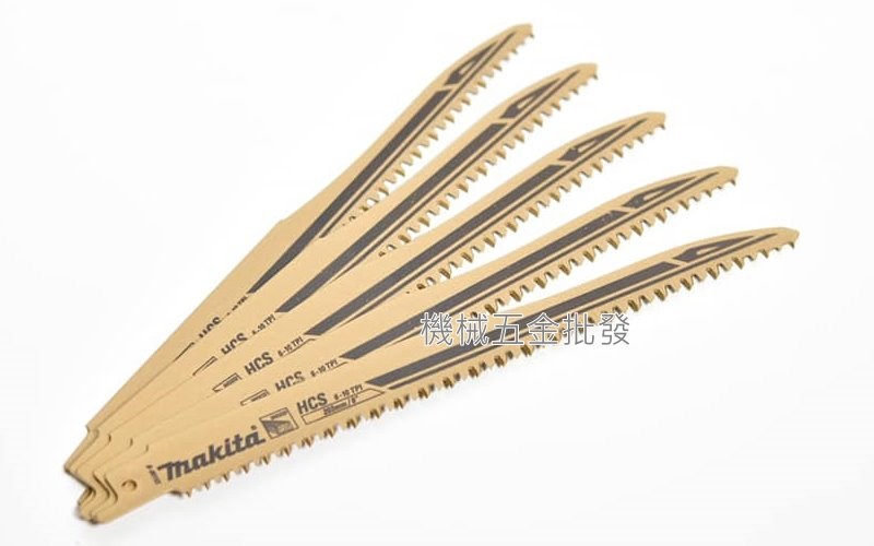 makita {牧田} B-05153 200mm 軍刀鋸用刀片木材專用 快速、耐用、高品質 五片裝,電動工具