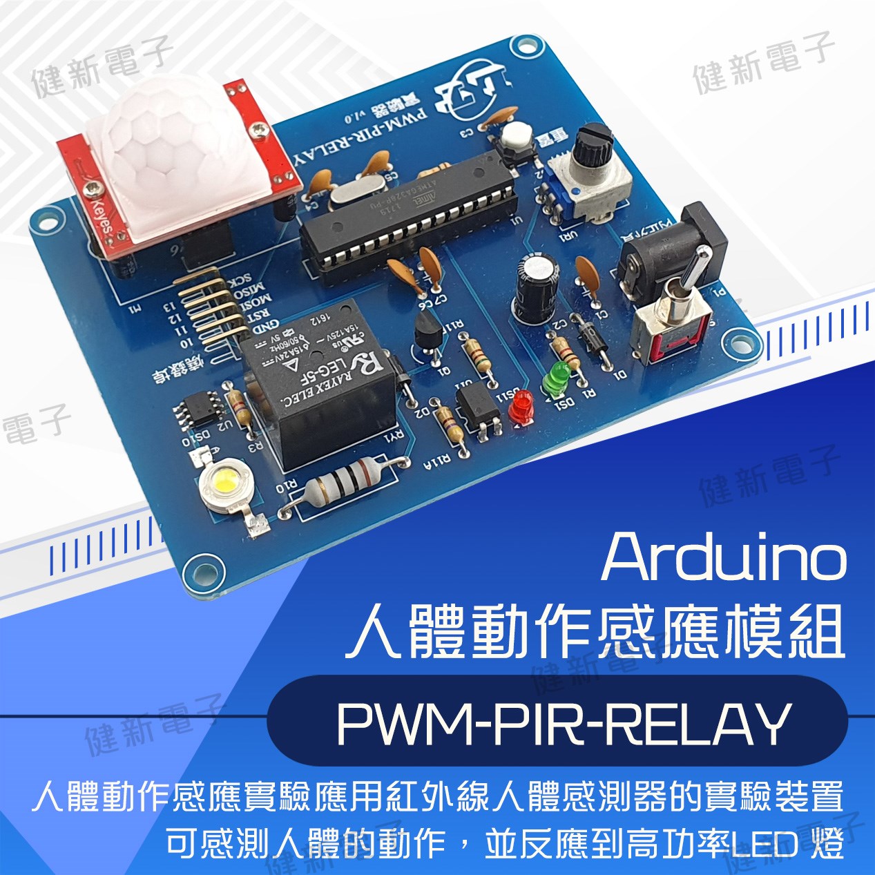 人體動作感應模組(PWM-PIR-RELAY)