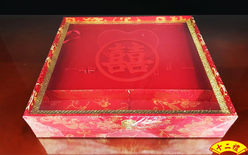 福祿壽喜緹花金飾聘金盒