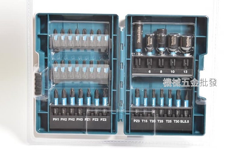 makita {牧田} E-06638 IMPACT BLACK 35件起子套裝組 套筒 / 十字 / 一字 / 星型,電動工具