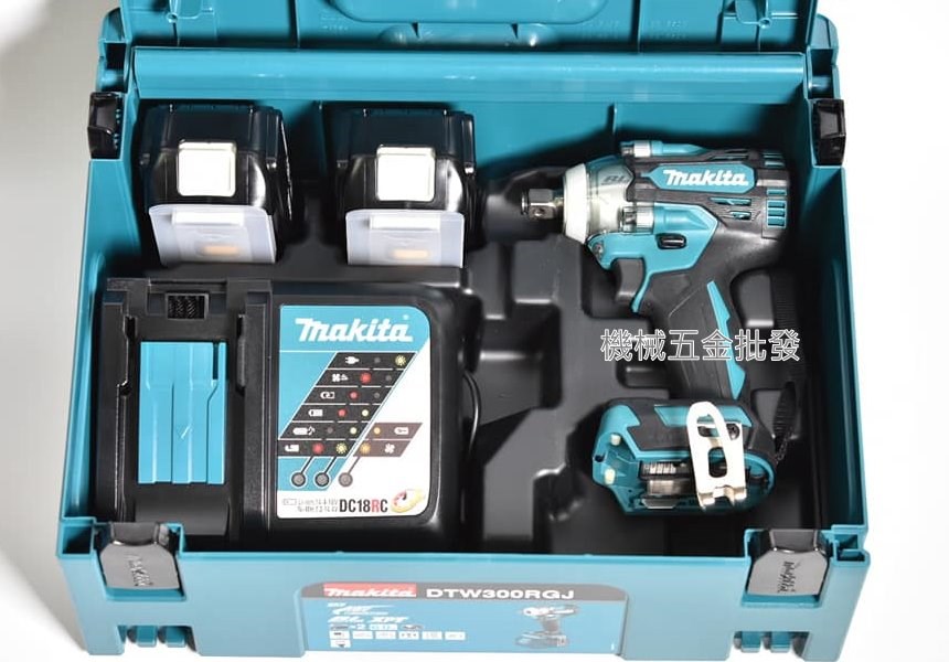 makita {牧田} DTW300RGJ 18V 6.0A 充電式無刷套筒扳手,電動工具