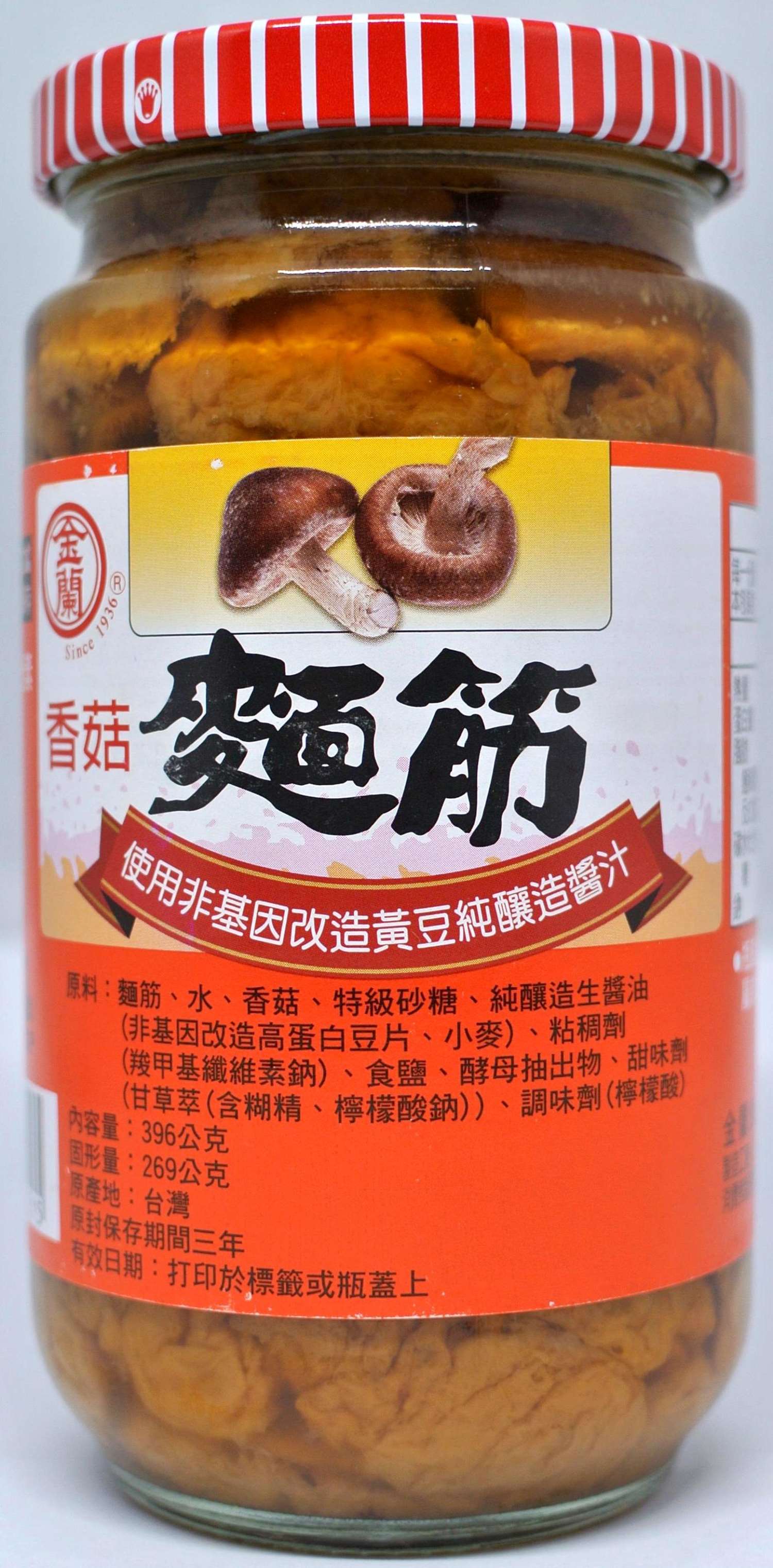 金蘭香菇麵筋 396g