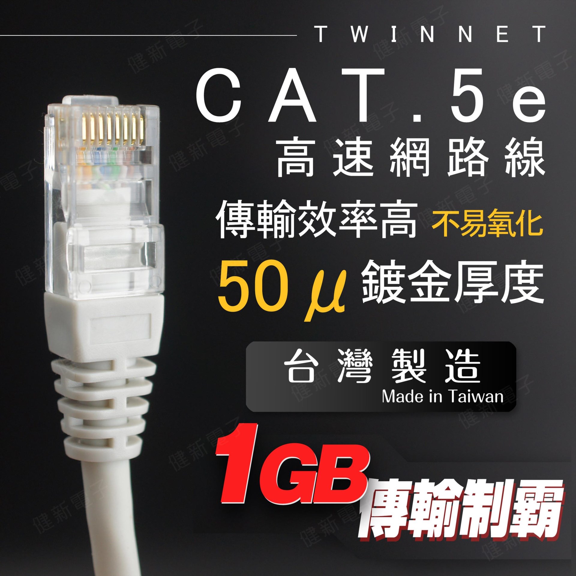 Twinnet CAT.5e 高速網路線 1米~30米 附測試報告