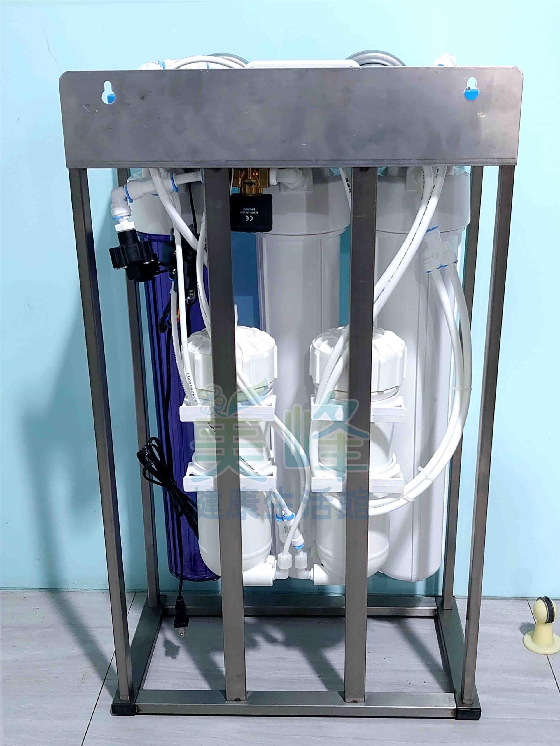 商用20吋800G白鐵腳架電腦控制逆滲透純水機.雙水冷式馬達.連續供水最多日造水量3頓純水