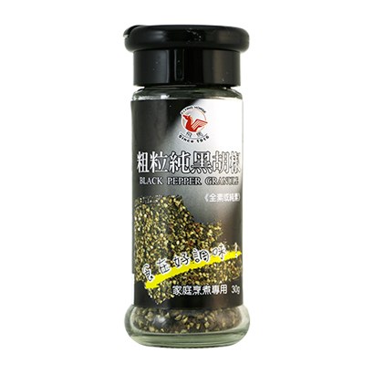《飛馬》A新瓶粗粒純黑胡椒30g‧Black Pepper Powder‧全素或純素‧30g