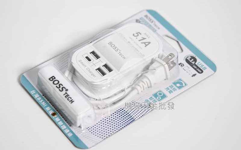 BOSS TECH 5.1A USB智慧型充電器-線長50公分,手工具