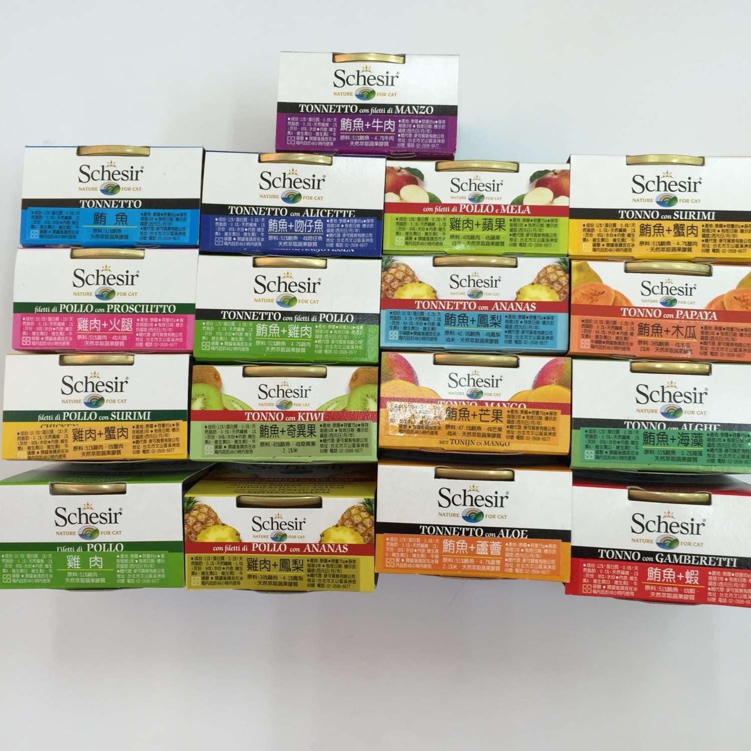 【義大利Schesir】天然貓罐頭 17種口味(24罐)