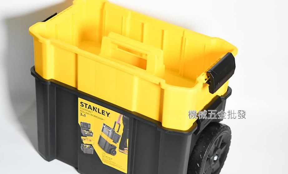 STANLEY {史丹利} STST1-80151專業可折疊拉桿移動工具箱 三層工具箱,手工具