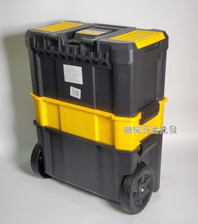 STANLEY {史丹利} STST1-80151專業可折疊拉桿移動工具箱 三層工具箱,手工具