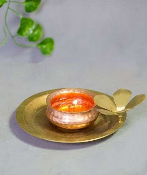 isha 手工打造花造型油燈