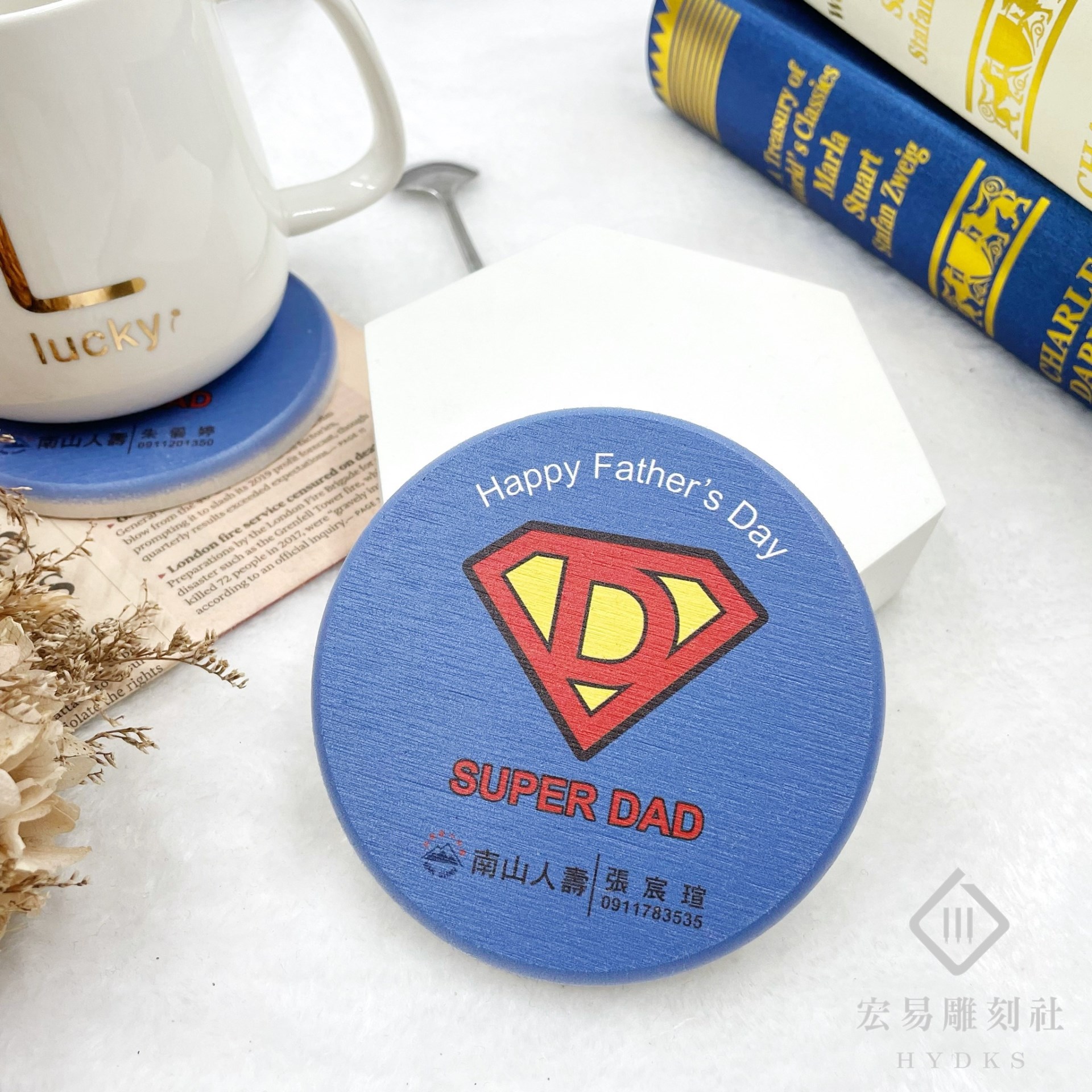 客製化-珪藻土吸水杯墊(另有鶯歌陶瓷吸水杯墊)