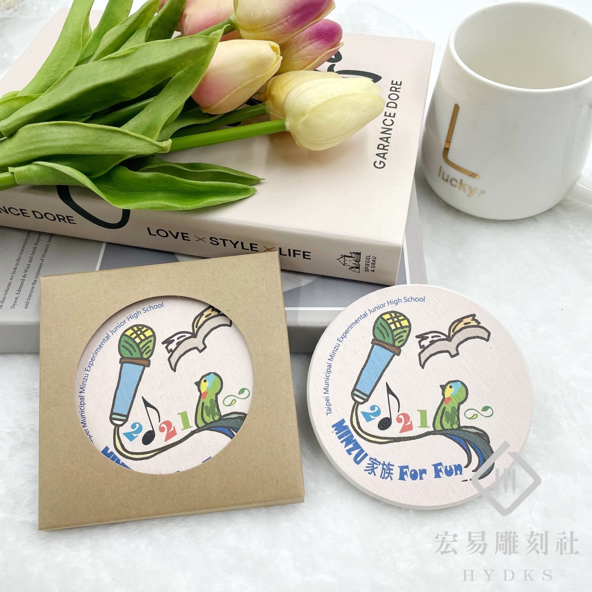 客製化-珪藻土吸水杯墊(另有鶯歌陶瓷吸水杯墊)