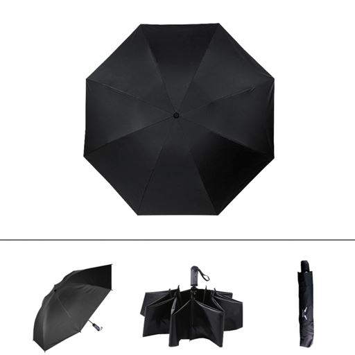 三折自動開收防曬外翻傘