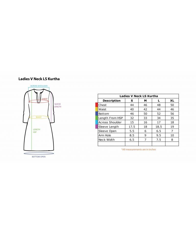 女士白色棉質格紋 Kurta 0202493