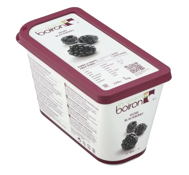 BOIRON保虹 冷凍黑莓果泥(含糖) 1kg 