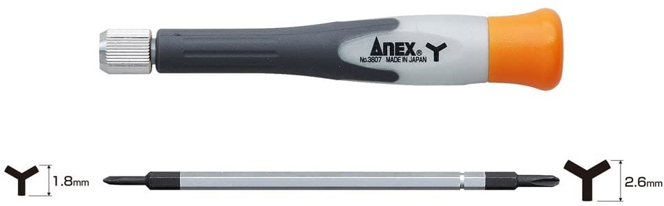 ANEX {安耐適} NO.3607 特殊Y型，雙頭替換起子 1.8m/2.6mm SWITCH專用,手工具