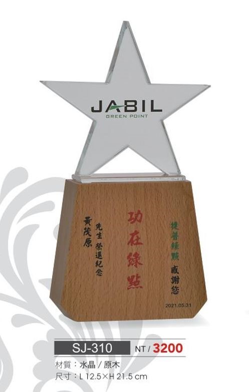 SYS-SJL-310水晶原木獎座 
