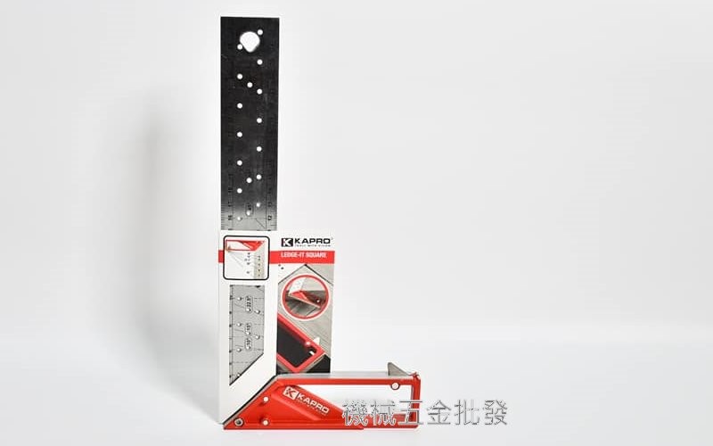 KAPRO {以色列} 20CM 30CM不鏽鋼直角尺 KP-353 洞洞尺45度90度木工尺標注鋼尺劃線角度,手工具