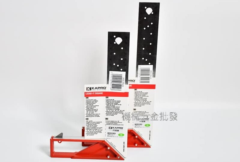KAPRO {以色列} 20CM 30CM不鏽鋼直角尺 KP-353 洞洞尺45度90度木工尺標注鋼尺劃線角度,手工具