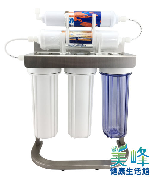 台灣白鐵腳架5道式淨水器適用飲水機.水族前置過濾通過NSF/SGS認證，含濾心配件2480元