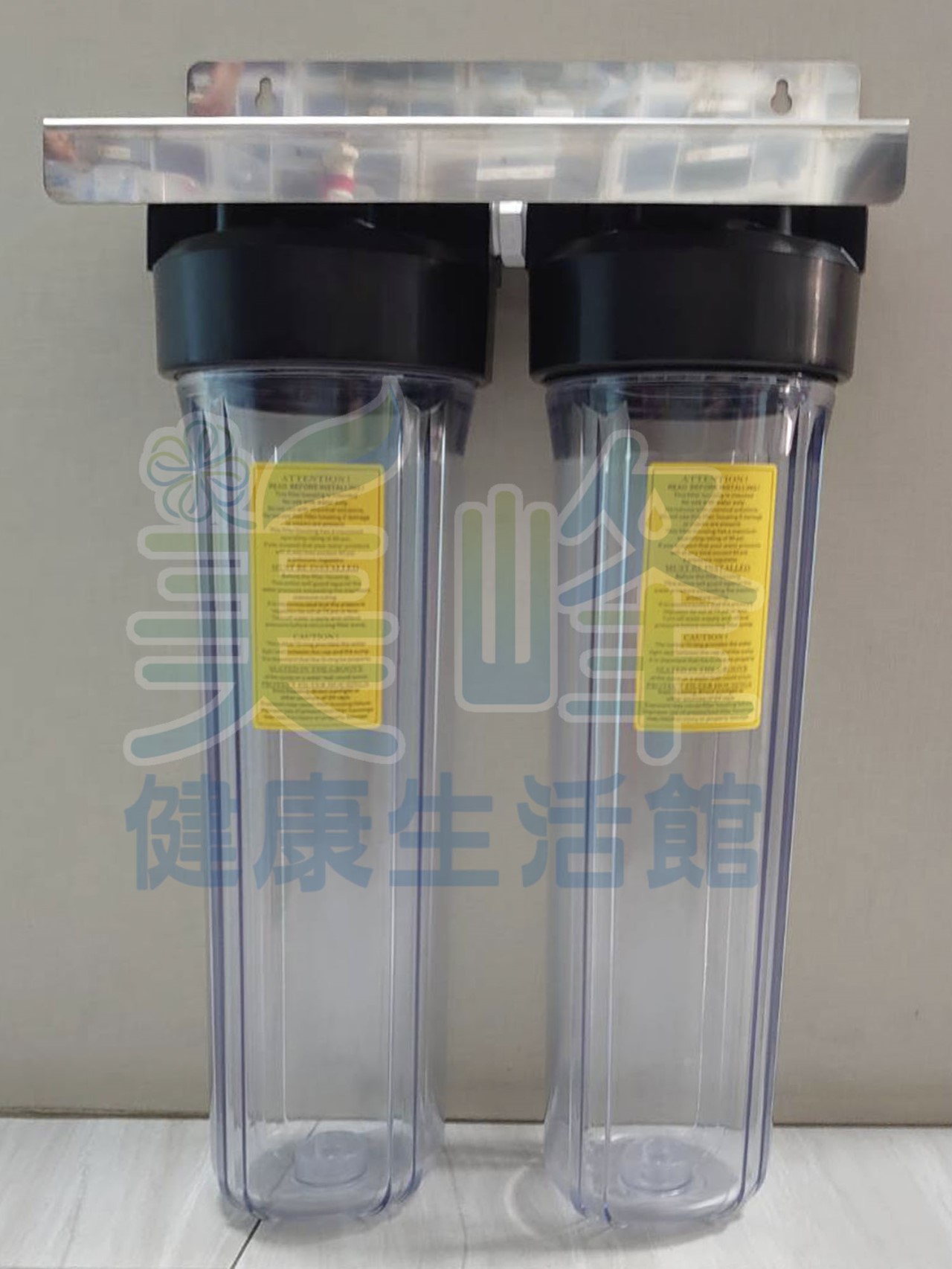 20吋大胖二道白鐵吊片(2透杯)濾水器.濾水器.淨水器.水族過濾.全戶式過濾.水塔過濾器(含扳手不含濾心)