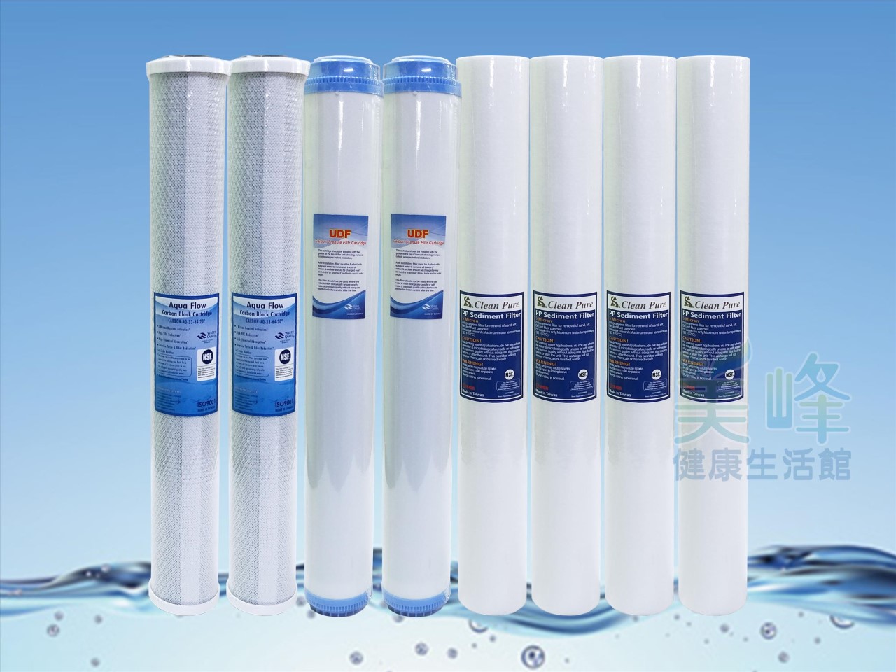 20吋小胖淨水器三道式一年份專用除氯濾心組適用水族魚缸