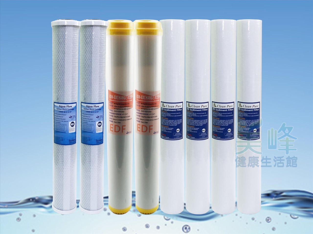 20吋小胖淨水器三道式一年份專用軟水除氯濾心組