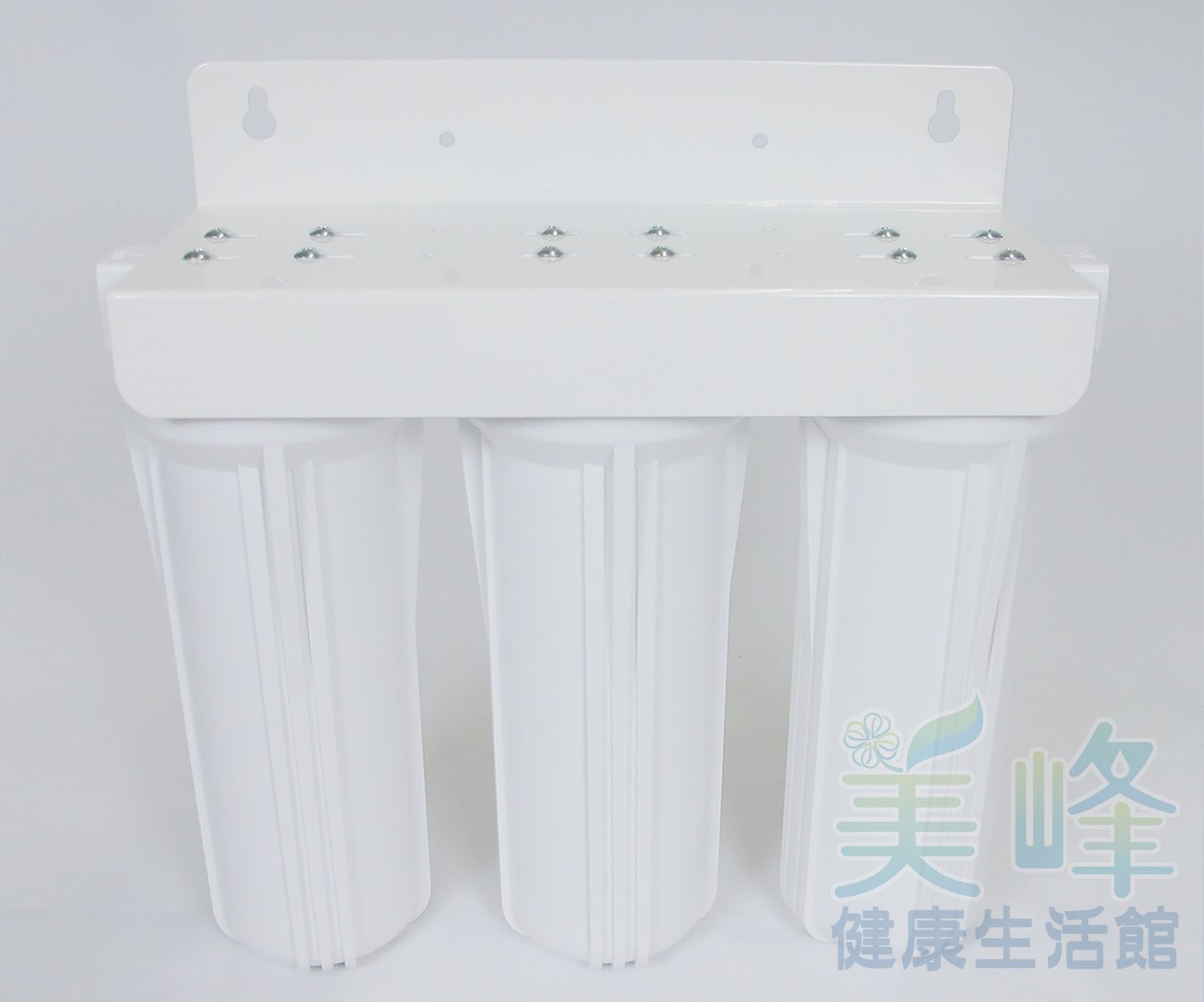 10英吋4分牙EG烤漆吊片三道淨水器/三胞胎/三管過濾器(3白)(不含濾心、含扳手)