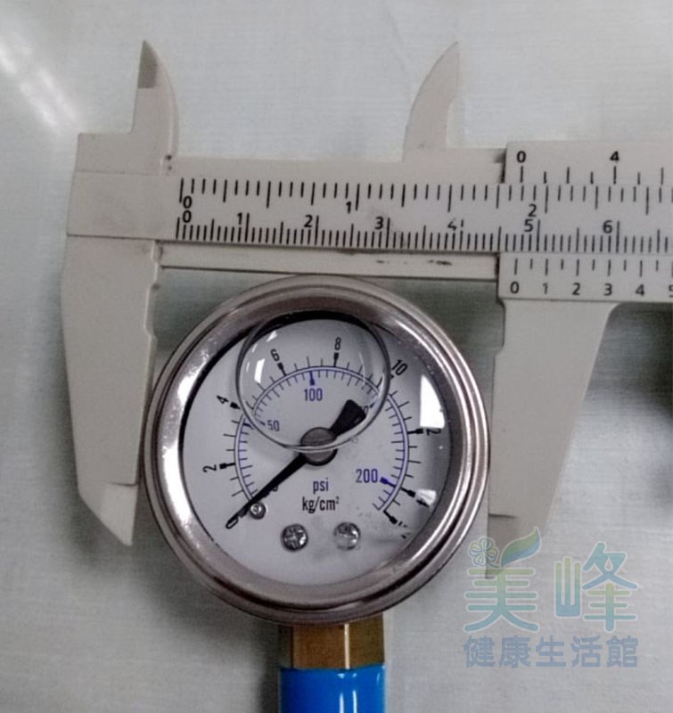 簡易水壓測量錶/水壓測量器/水壓檢測器，304不鏽鋼壓力錶2分管規格0~15kg/psI✦