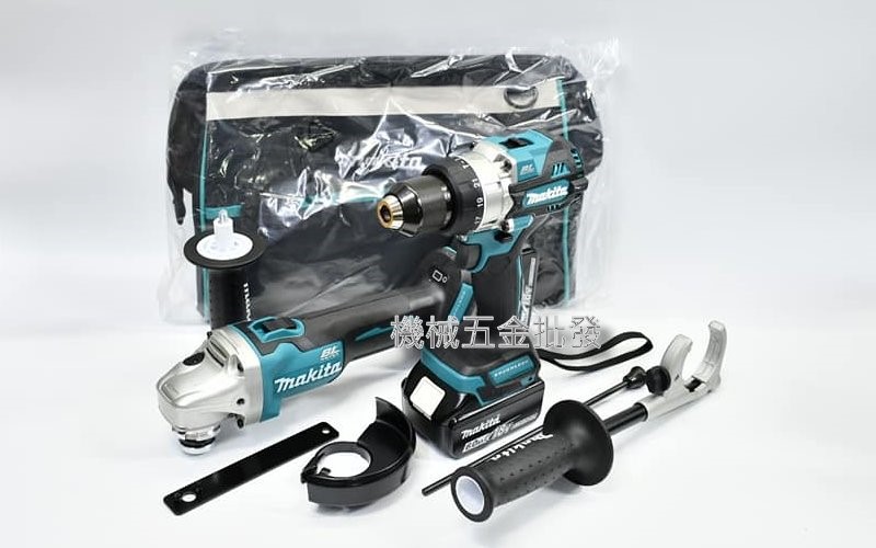  makita {牧田} DGA404GX8 充電式雙機組 DGA404砂輪機 + DHP486震動電鑽,電動工具