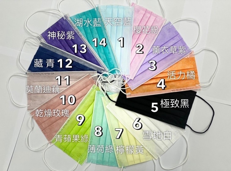 凡賽適-醫療口罩-多色