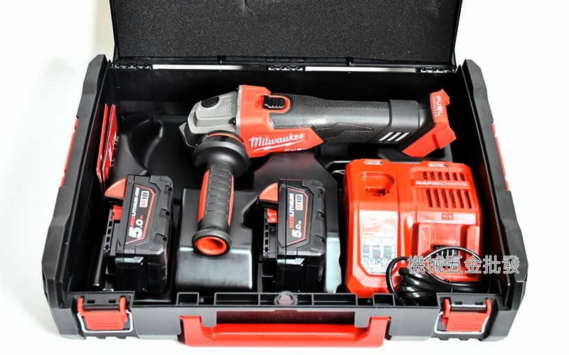 Milwaukee {美沃奇} M18 FSAG100X-502X 4吋 18V充電式無刷砂輪機,電動工具