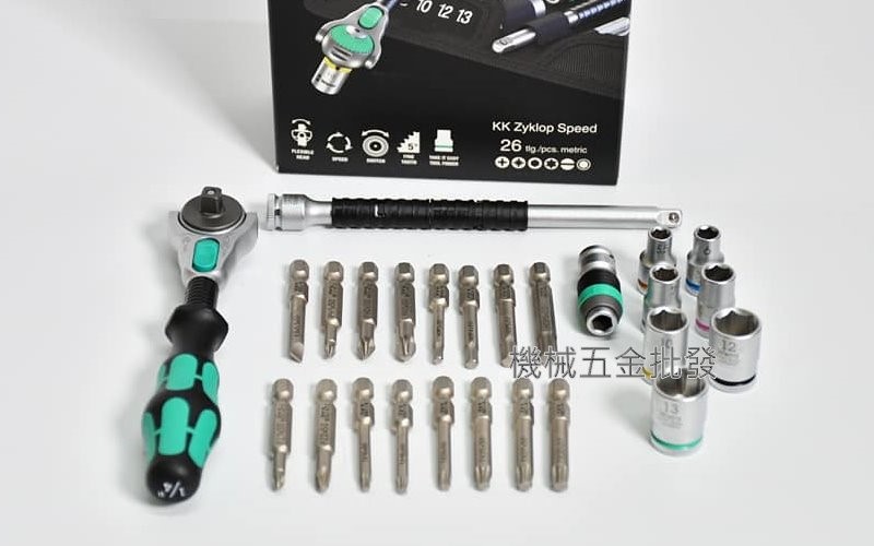  德國  WERA  KK Zyklop Speed 26件頂級棘輪扳手組 工具袋式,手工具