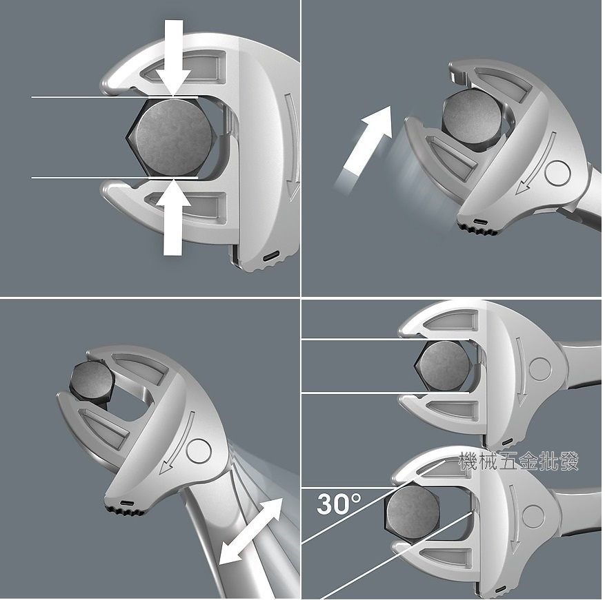  德國 Wera joker 6004-4SET 自動可調式開口扳手,手工具