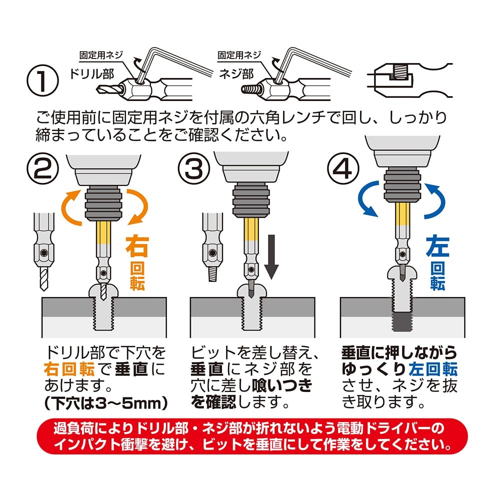 斷螺絲取出器 ANH-S3 (3支/組) 日製ANEX
