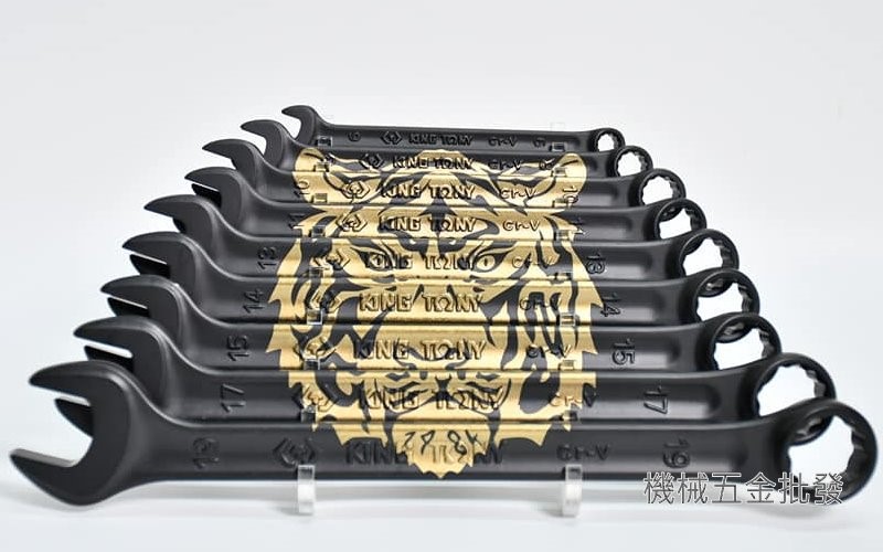 KING TONY {金統立} 9件式 限量虎形扳手組 6-19mm 梅開板手組 P12D09MRS1,手工具