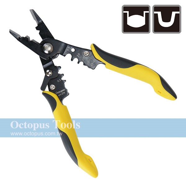 5合1多功能壓著剝線鉗 503.279 (175mm) Octopus