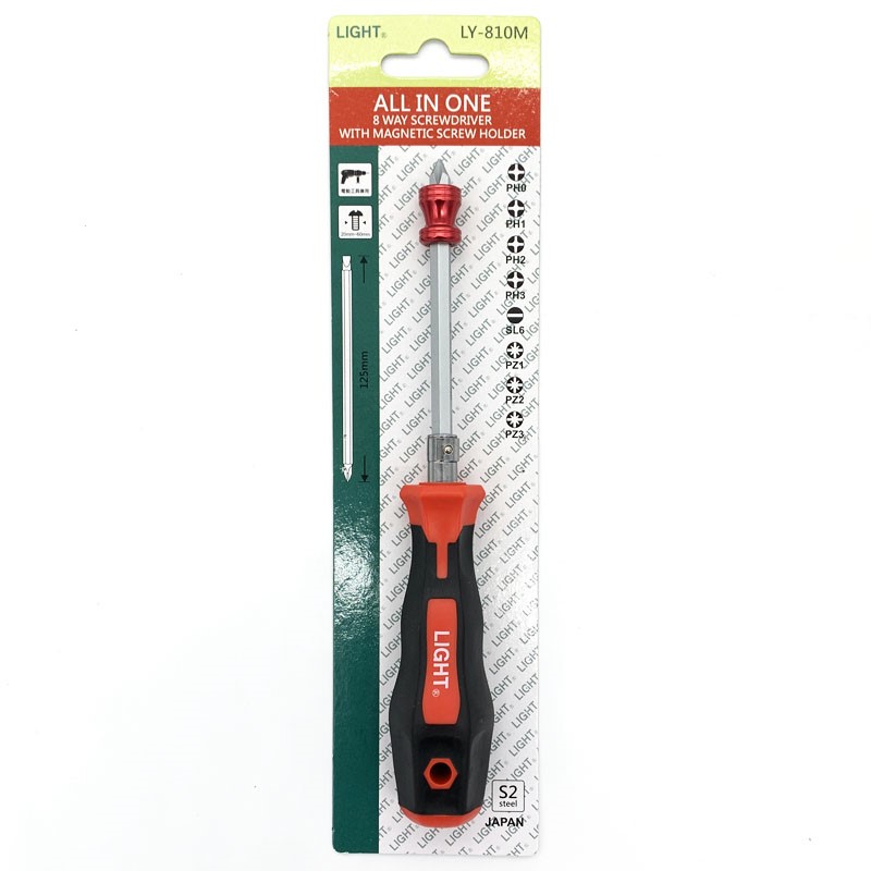 八合一兩用起子(附磁) LY-810M (全長215) LIGHT