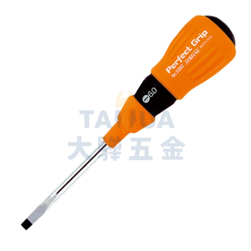 軟膠柄一字起子(附磁) 3380 日製SUNFLAG
