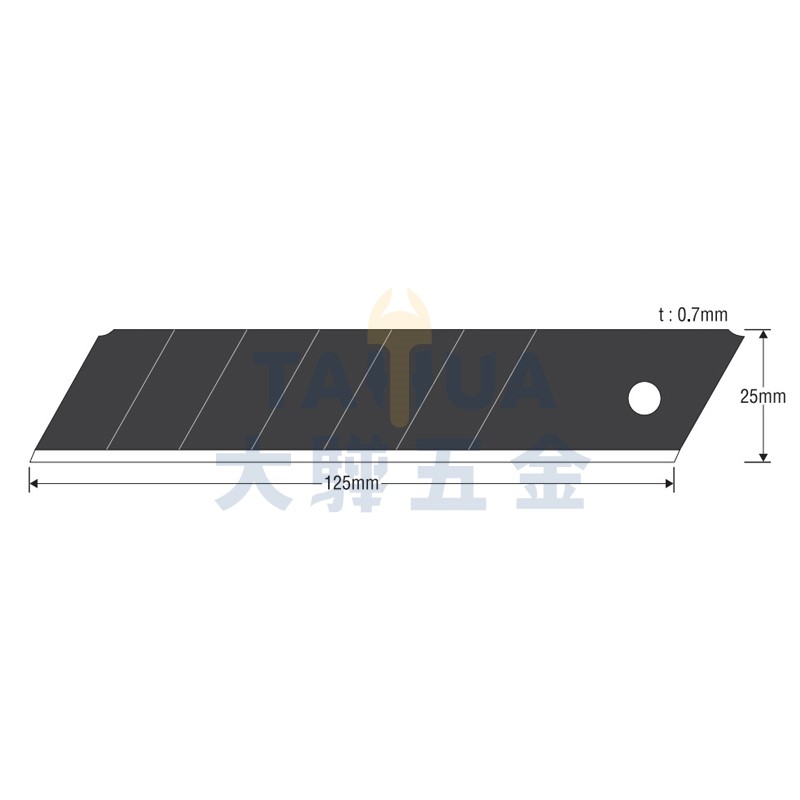 美工刀片(大型黑刃) HB-10B EVO 7節 日製KDS