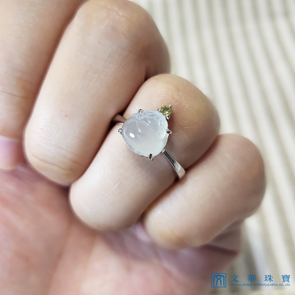 冰蟾咬錢玉戒 國際圍9.5號