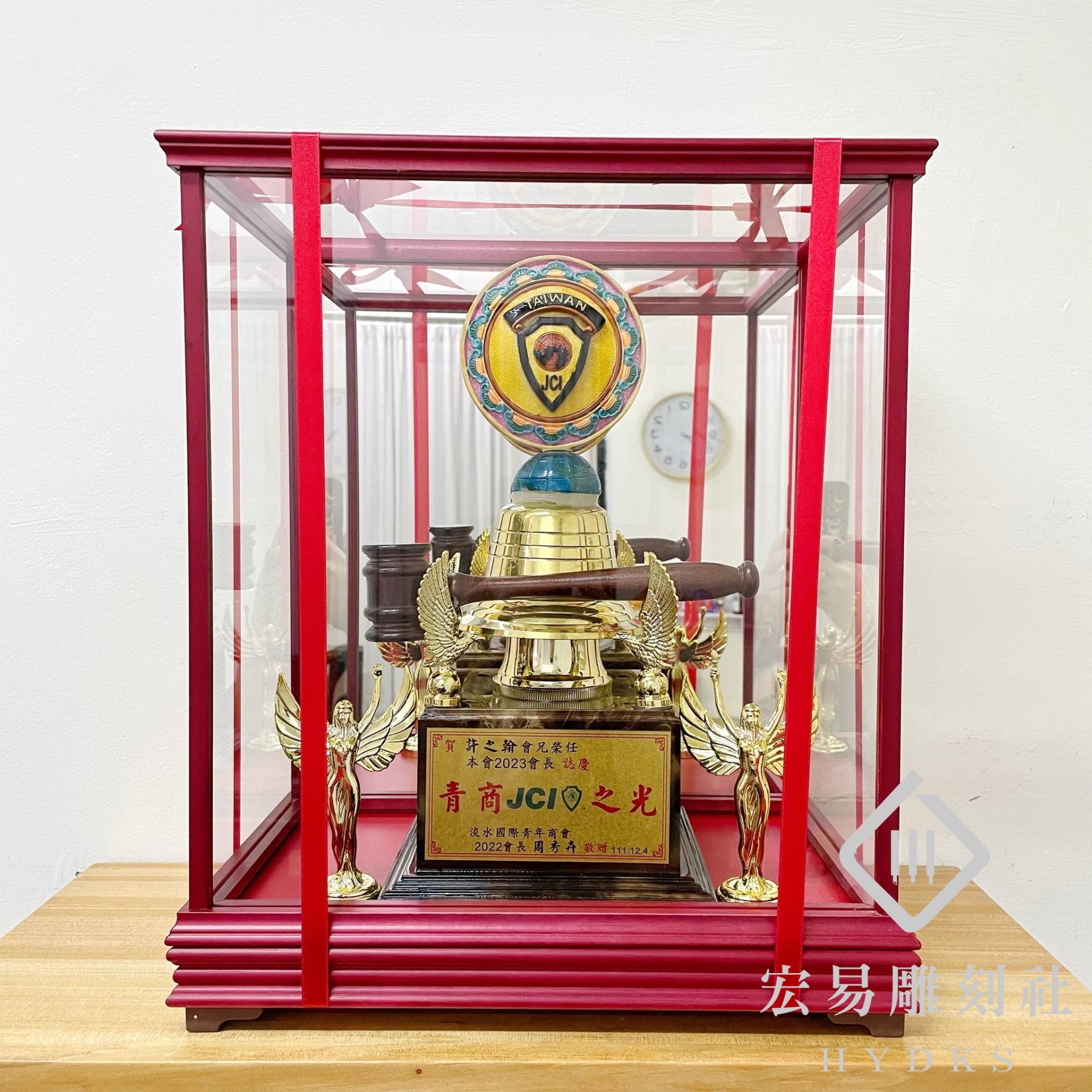 T25高級會長鐘(台灣實木框)   