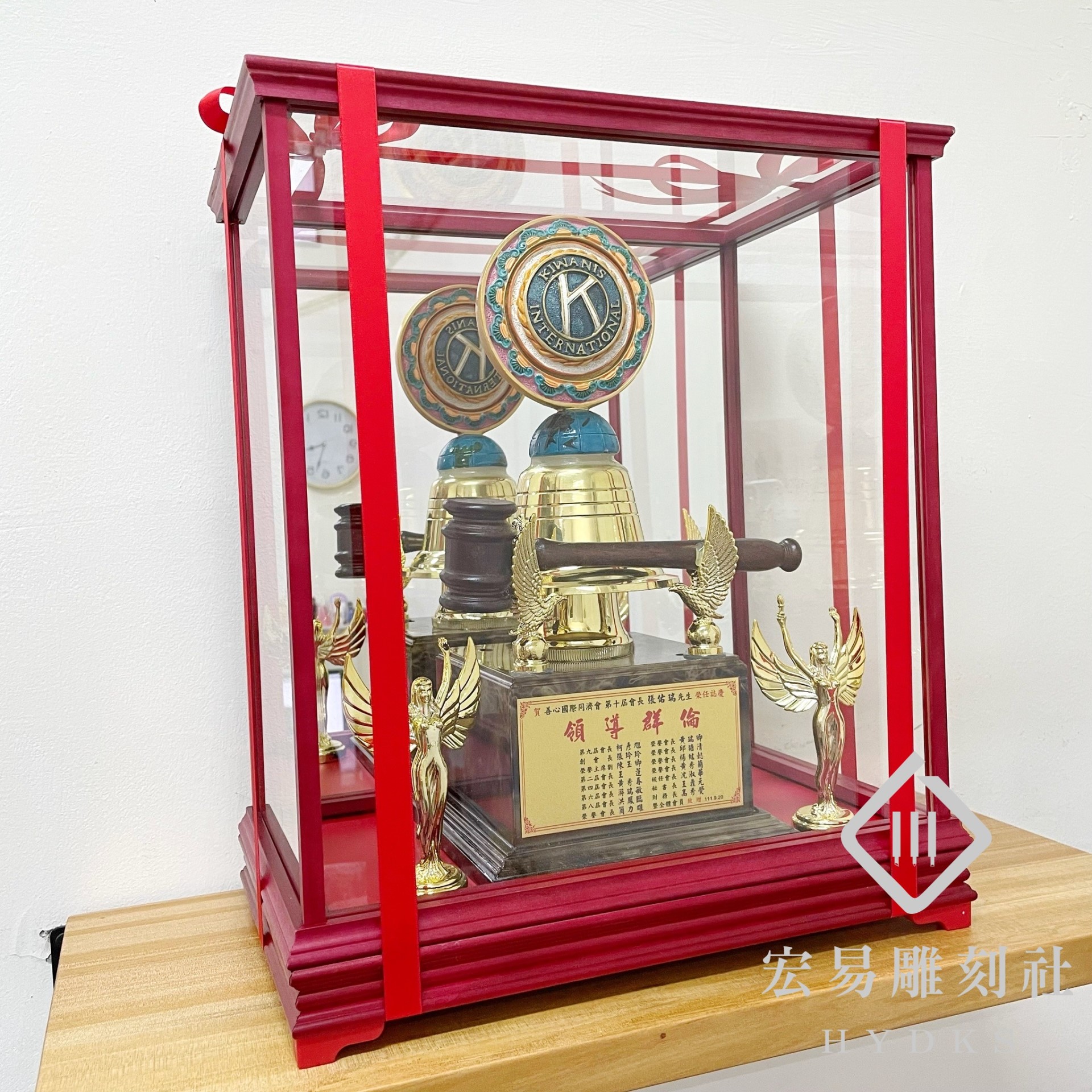 T25高級會長鐘(台灣實木框)   