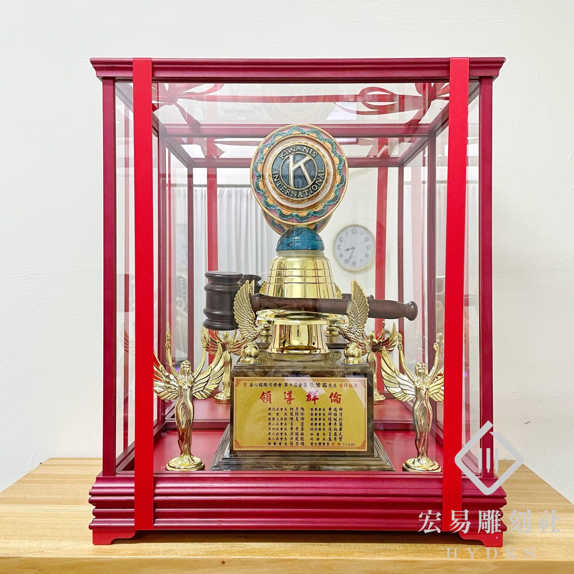 T25高級會長鐘(台灣實木框)   