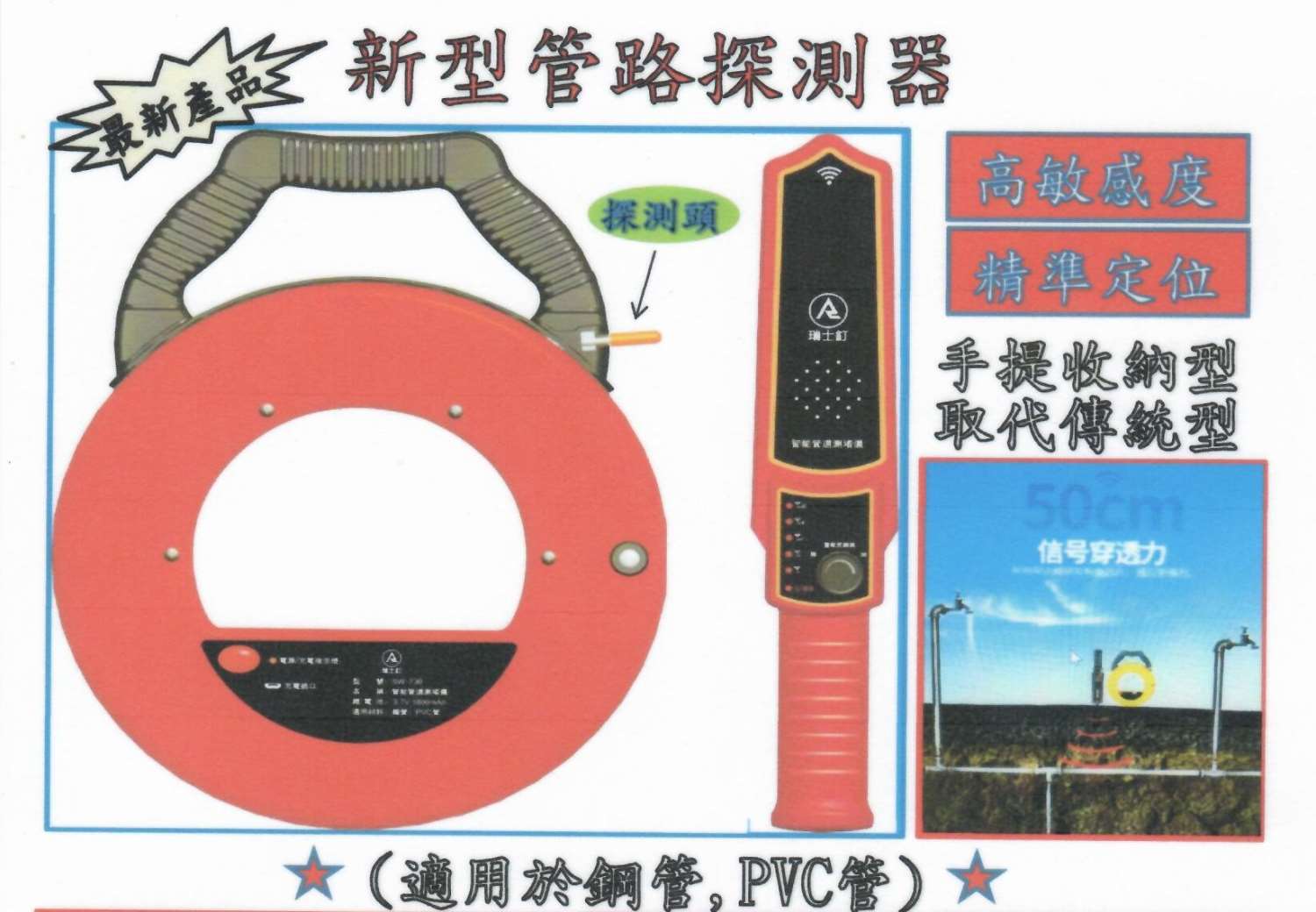 REISTI {瑞士釘} SW-730 新型管路探測器 30米,測量工具