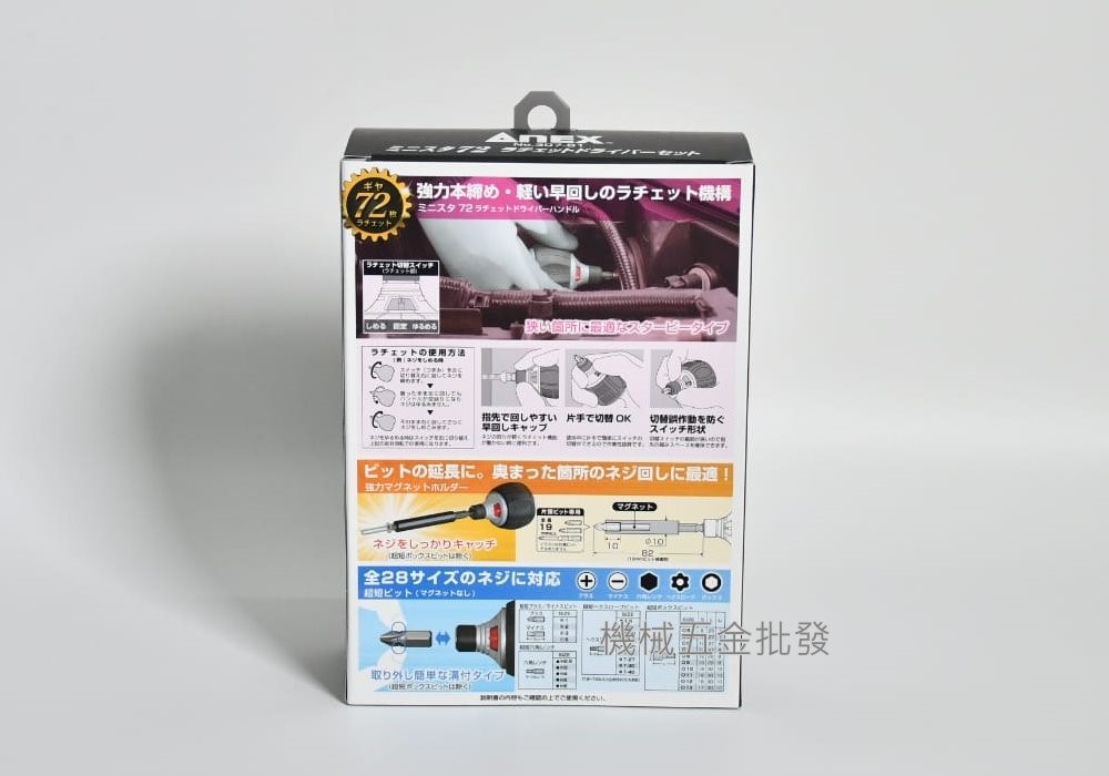 ANEX {安耐適} NO.307-S1 28件短型棘輪起子組,手工具