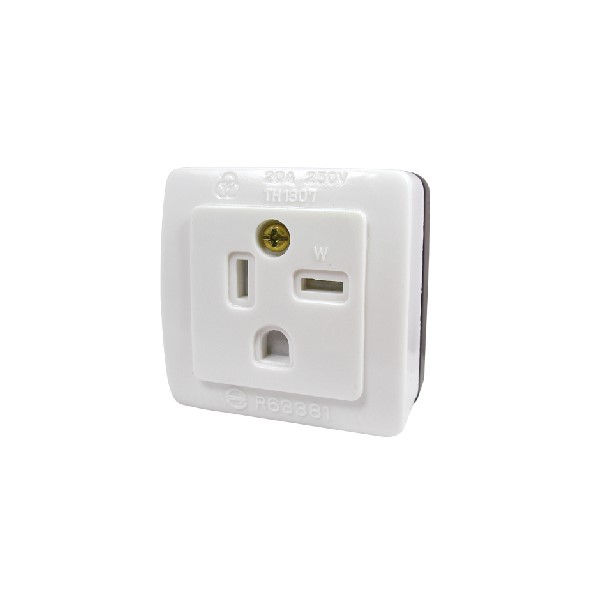 冷氣插座 明 T型 (20A 250V)