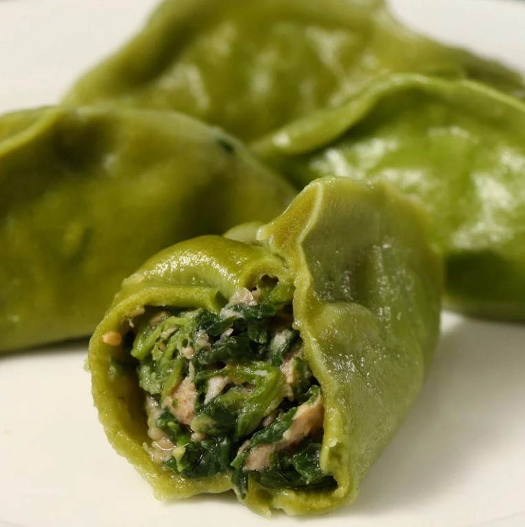 菠菜熟水餃